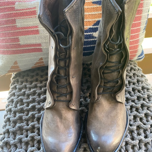 NEW AS98 37 SMOKE ODIE LACE BOOT NEVER WORN SUPER COOL ZIP UP THE BACK AND LACE - Picture 2 of 4